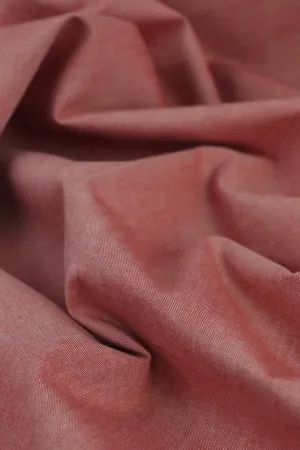 Red 100% Cotton Chambray