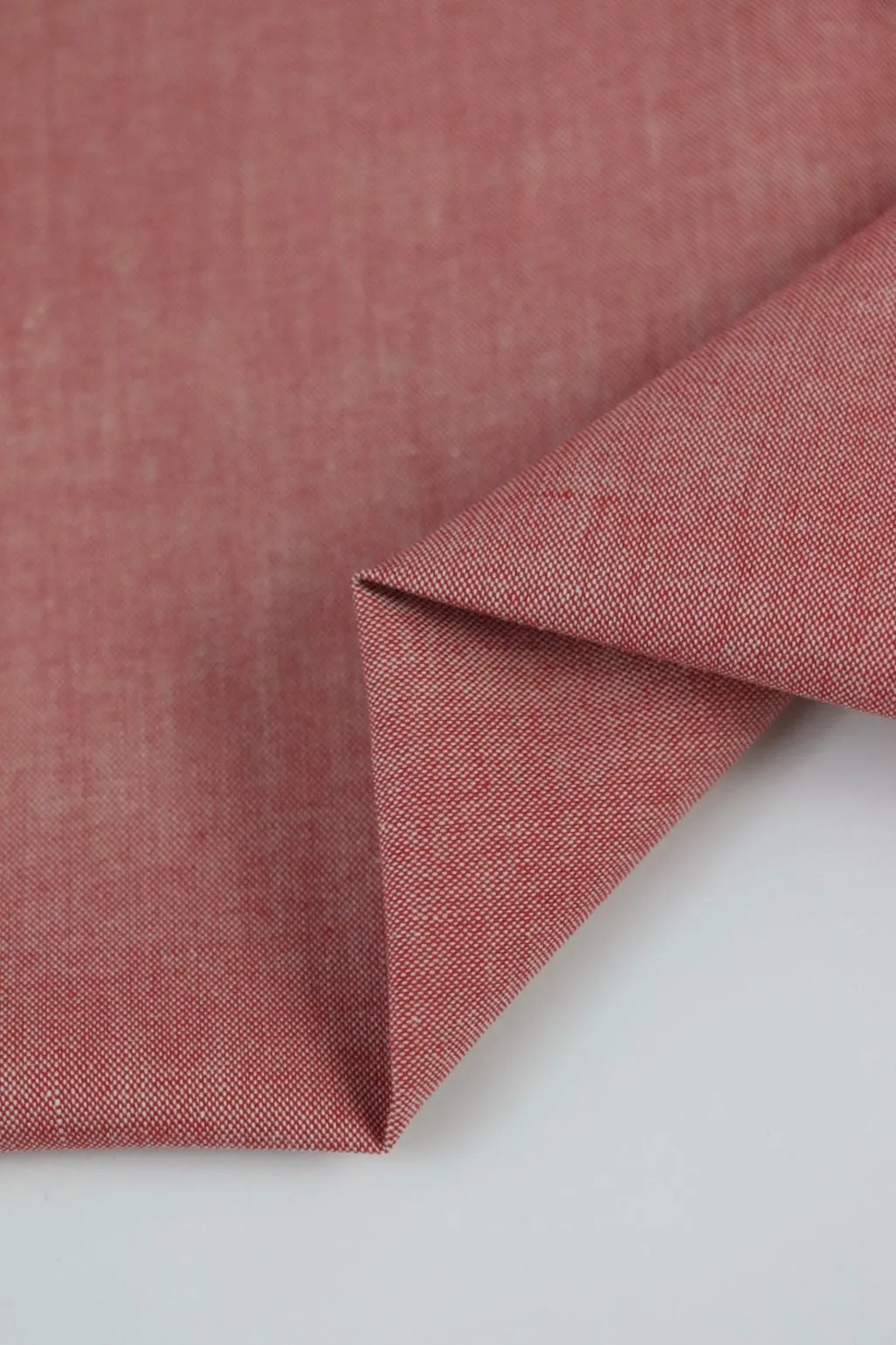 Red 100% Cotton Chambray
