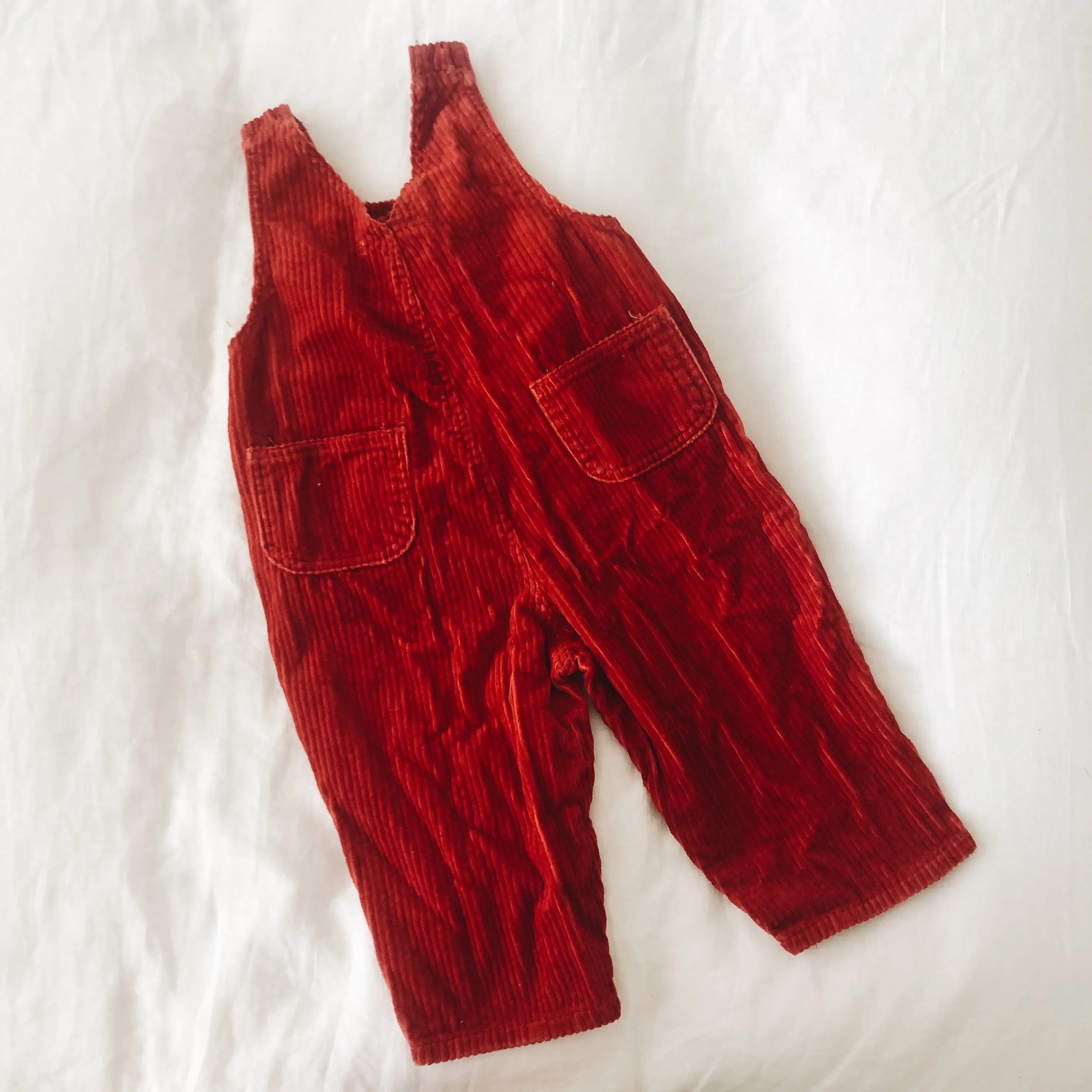 Red Corduroy Overalls