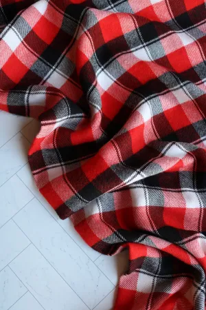 Red Plaid | Seawool Heavy Flannel | Robert Kaufman