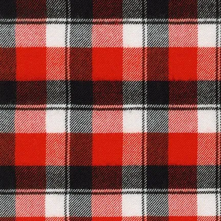 Red Plaid | Seawool Heavy Flannel | Robert Kaufman