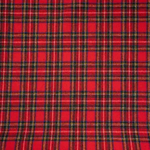 Red plaid wool blend - Sample