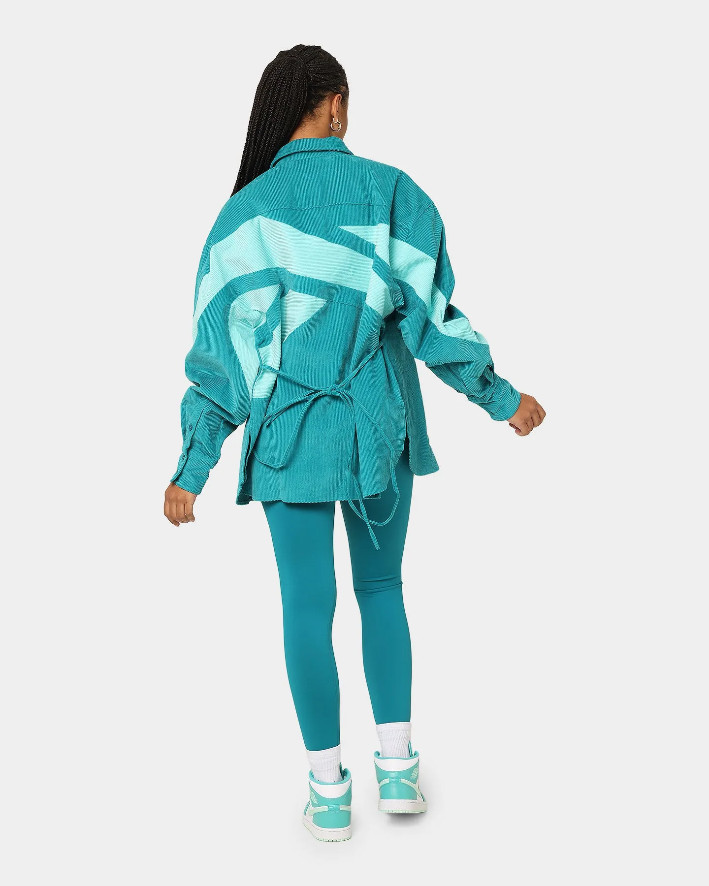 Reebok Women's Cardi B X Reebok Corduroy Cover Up Seapoteal