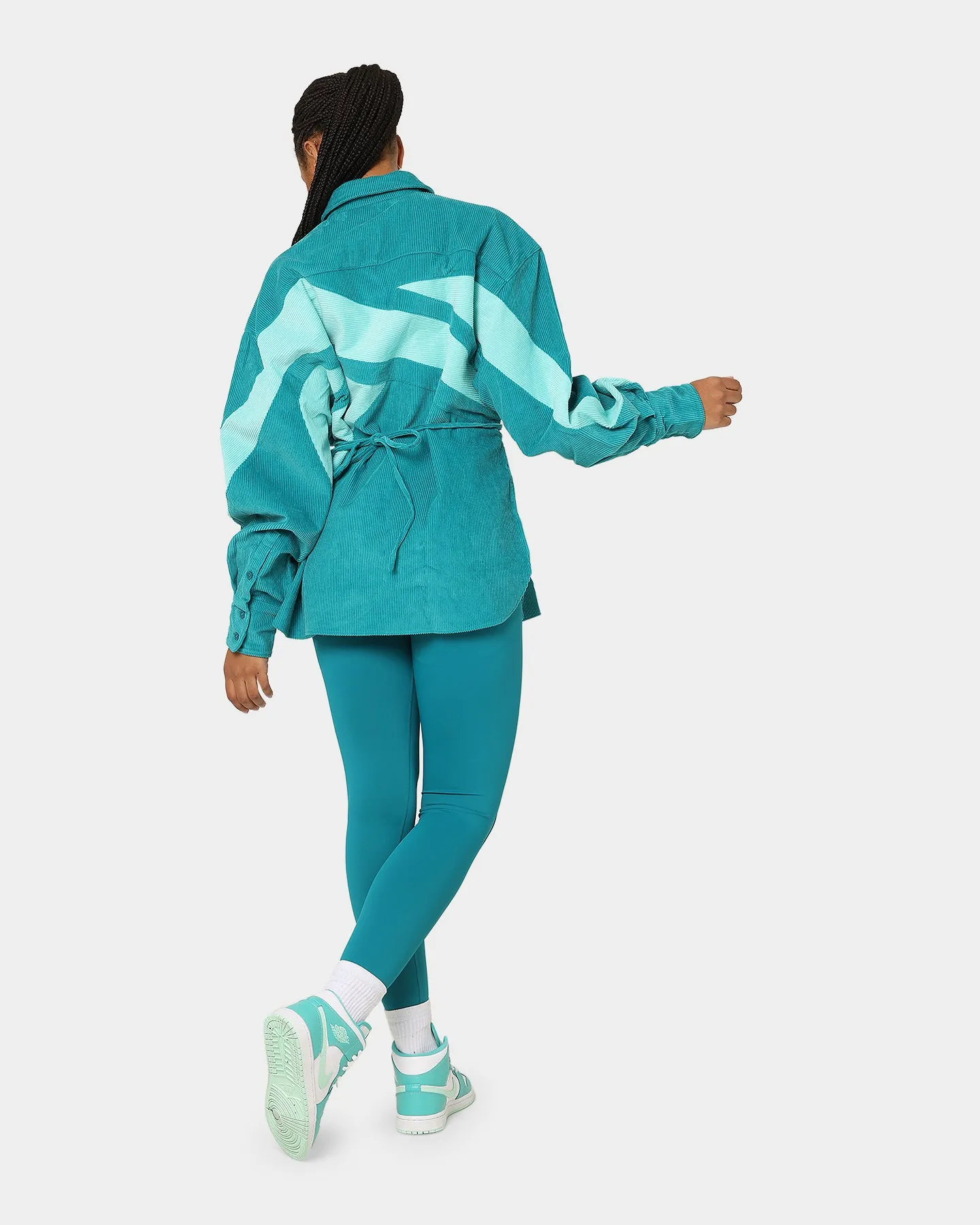 Reebok Women's Cardi B X Reebok Corduroy Cover Up Seapoteal