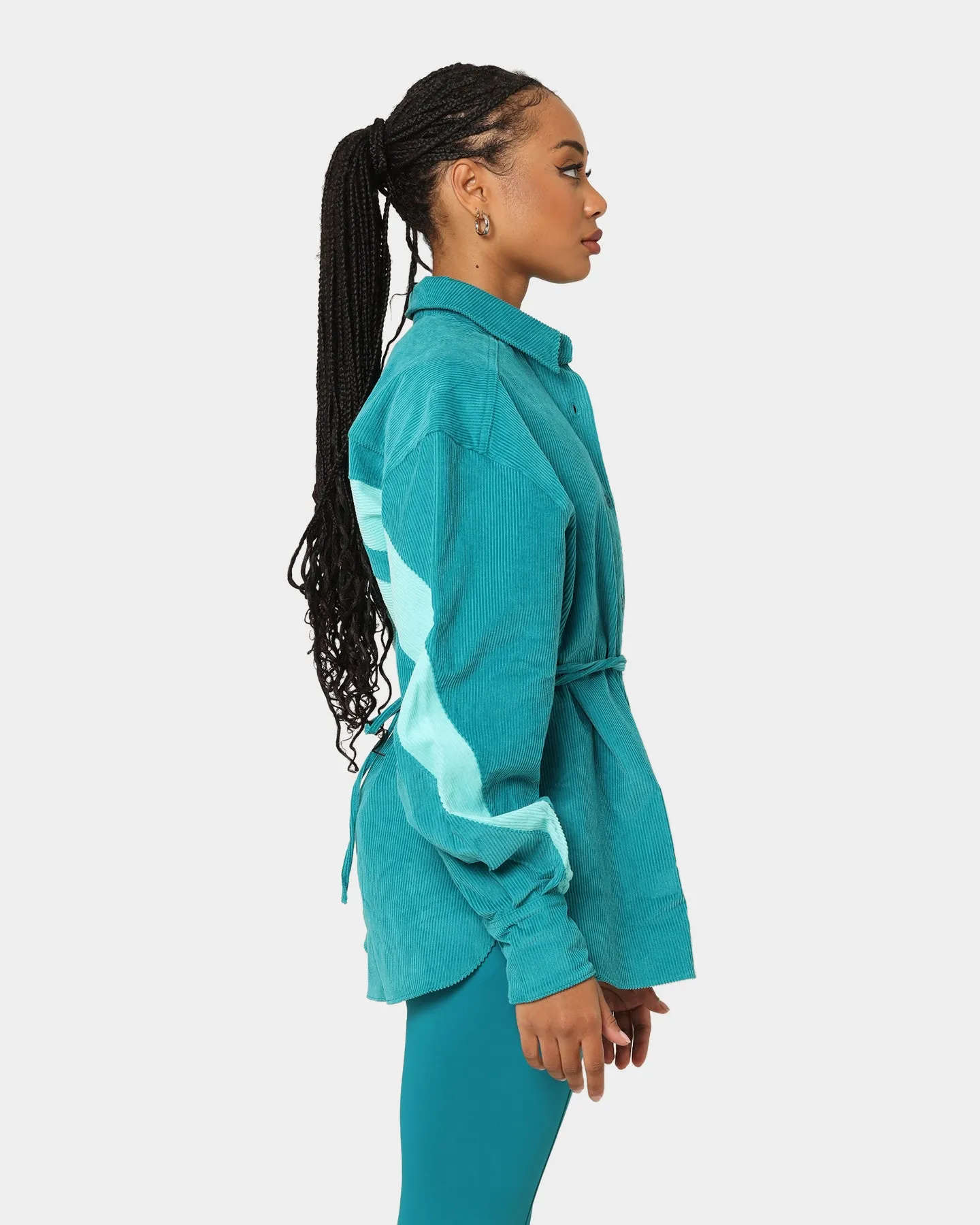 Reebok Women's Cardi B X Reebok Corduroy Cover Up Seapoteal