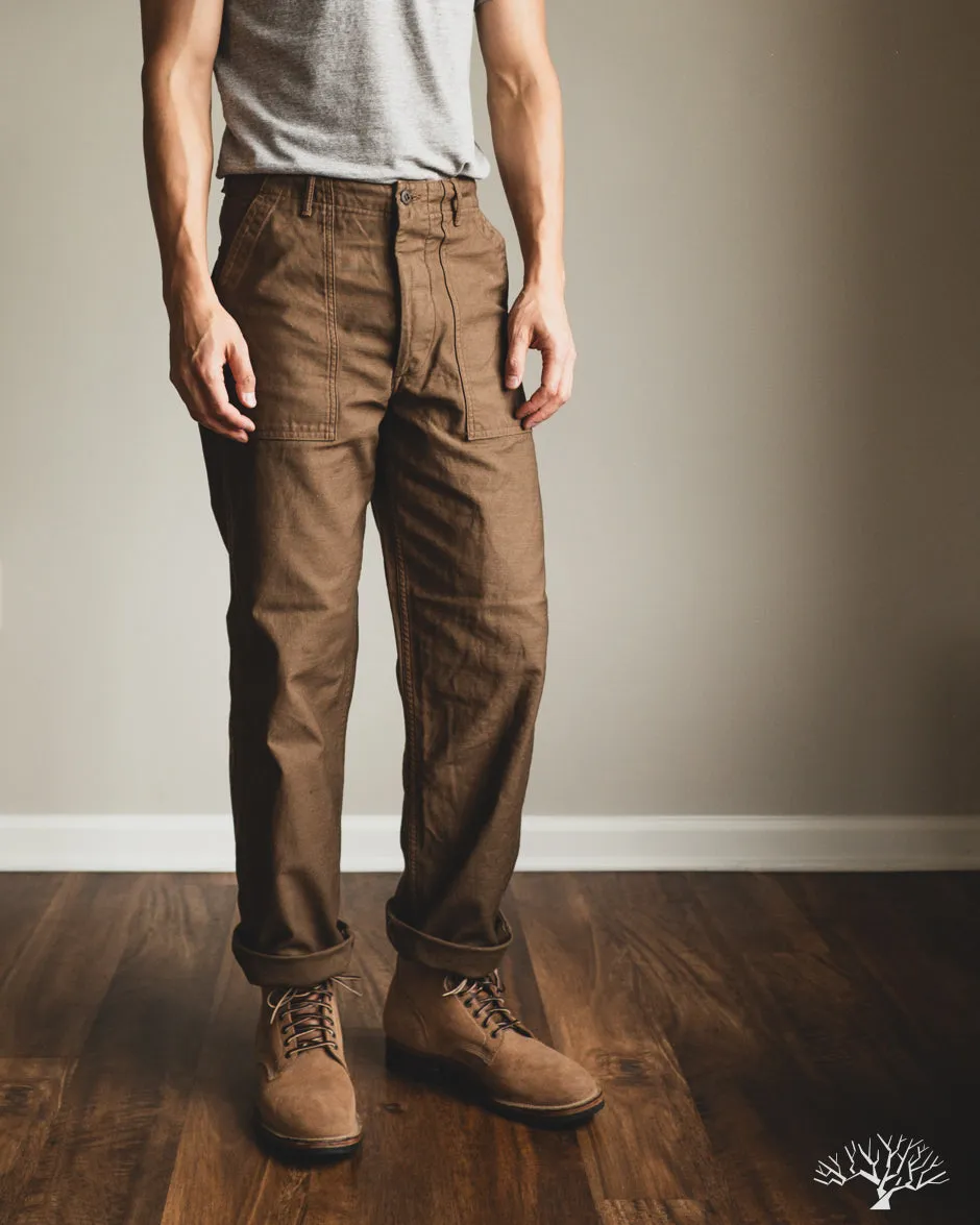 Regular Fit Fatigue Pants - Brown