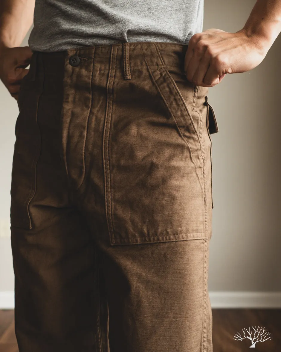 Regular Fit Fatigue Pants - Brown