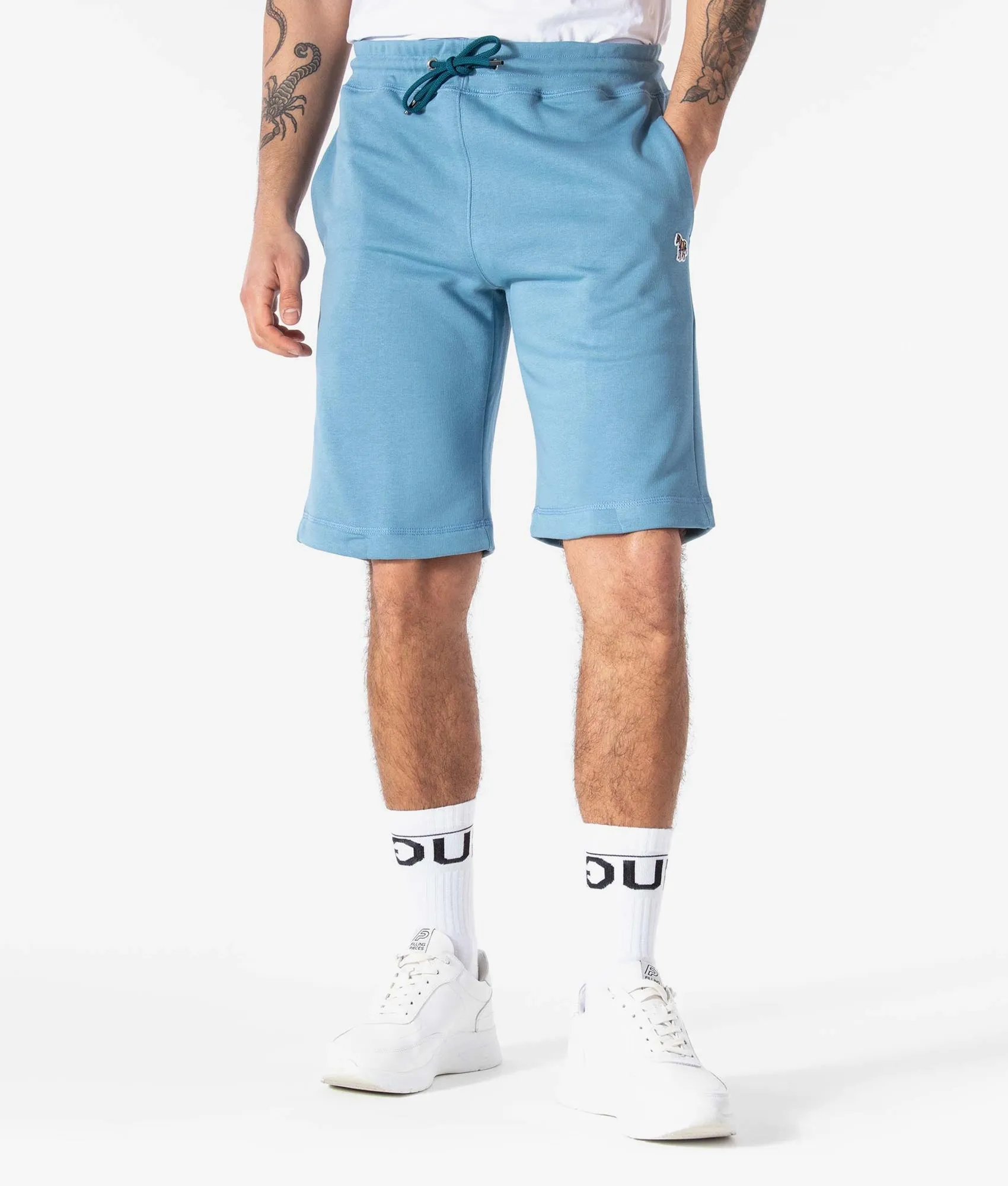 Regular Fit Zebra Logo Sweat Shorts