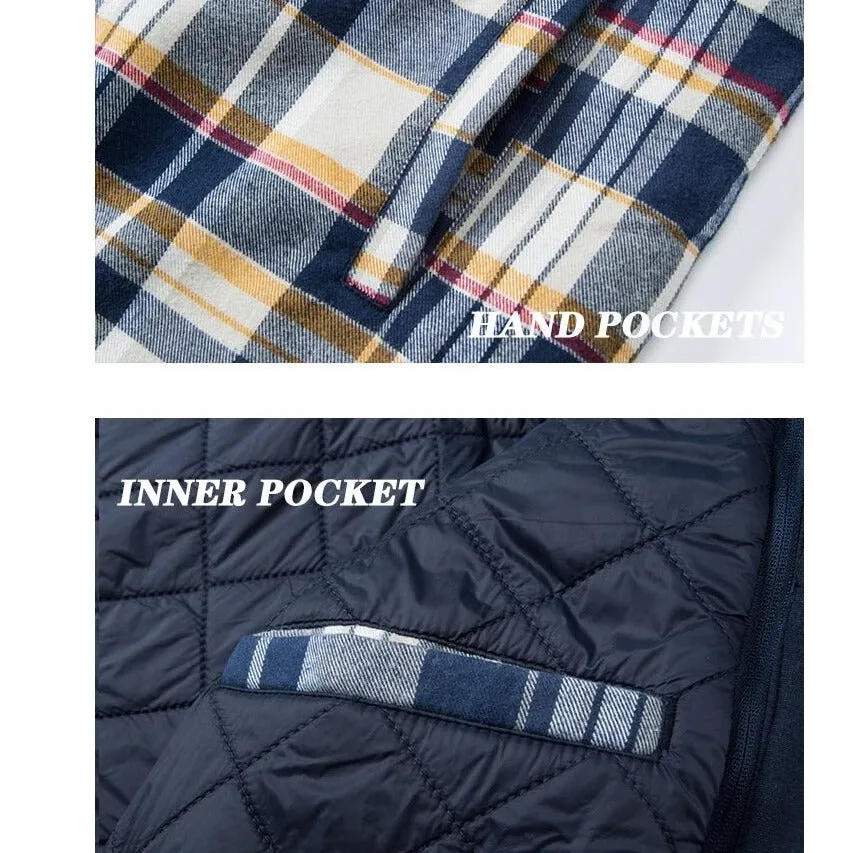 Removable Hood Plaid Jackets Flannel Shirts For Men and Women Unisex