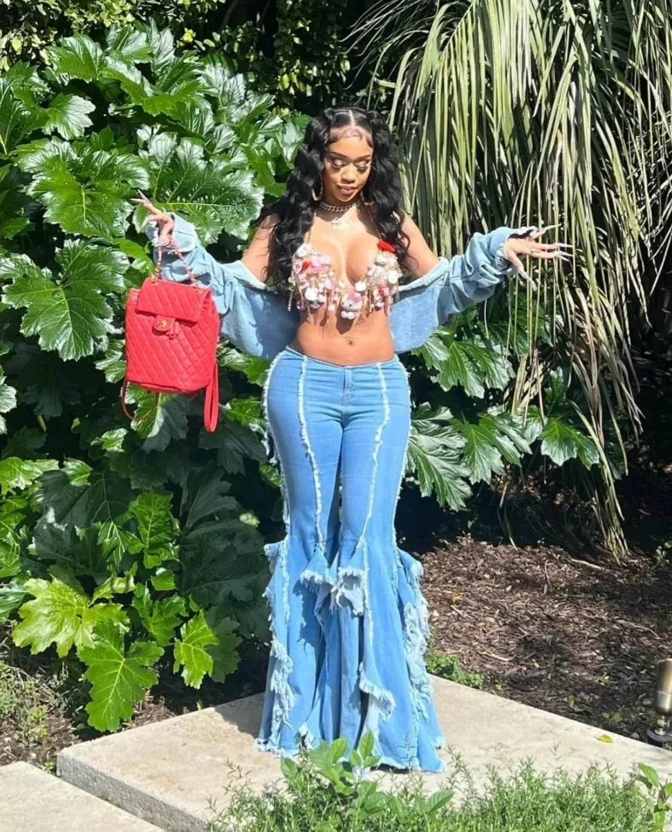 (RESTOCKED) UC Luxe: Butterfly Luxe Jeans (Small - XL) - (3 Options)