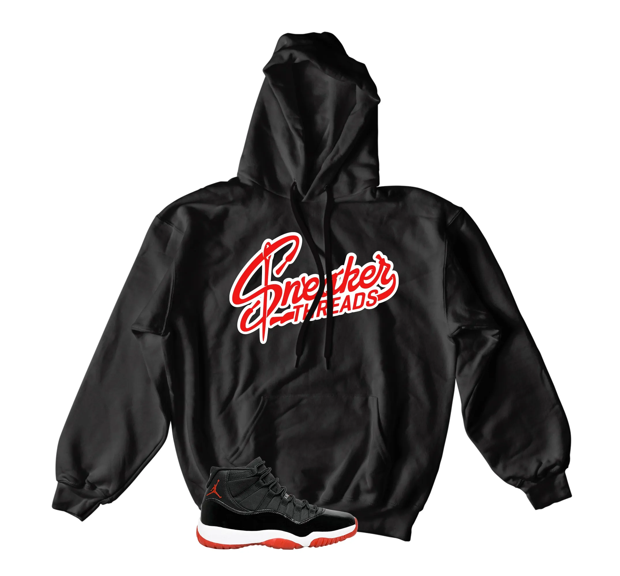 Retro 11 Bred Sneaker Threads Hoody