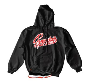 Retro 11 Bred Sneaker Threads Hoody