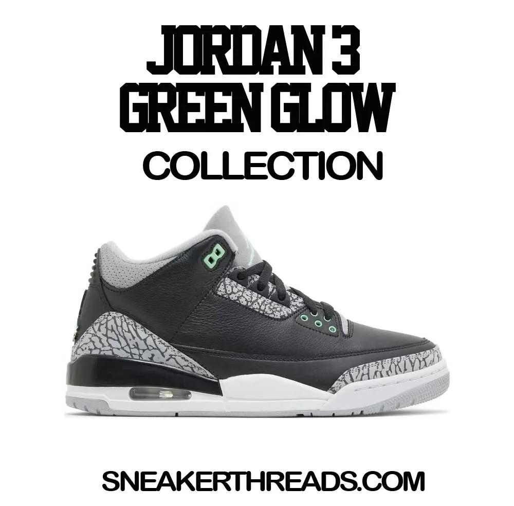 Retro 3 Green Glow Sneaker Threads Box Logo Shirt