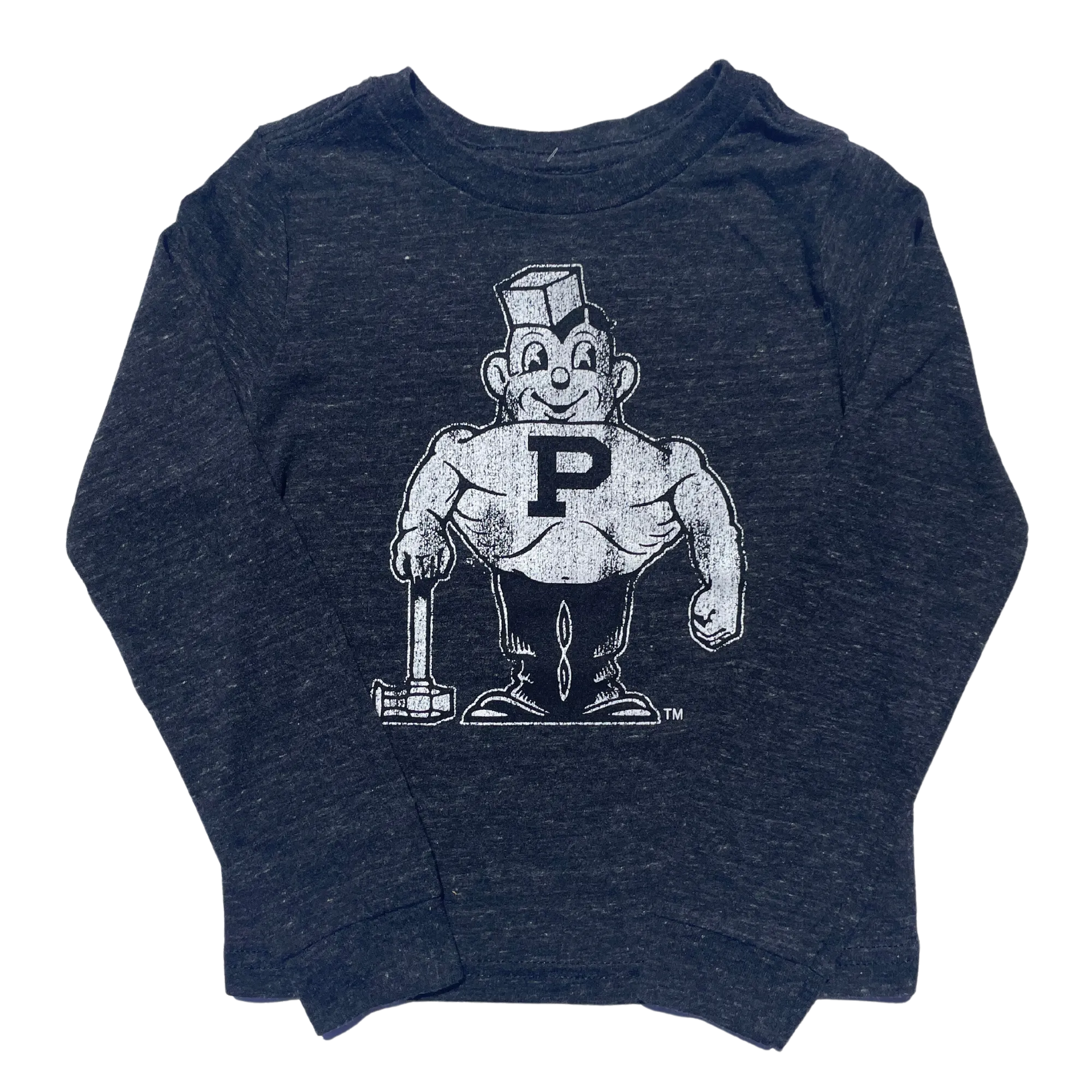 Retro Brand - Purdue Pete Long Sleeve Tee in Charcoal