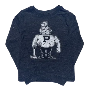 Retro Brand - Purdue Pete Long Sleeve Tee in Charcoal