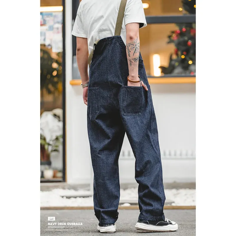 Retro Navy Deck Overalls