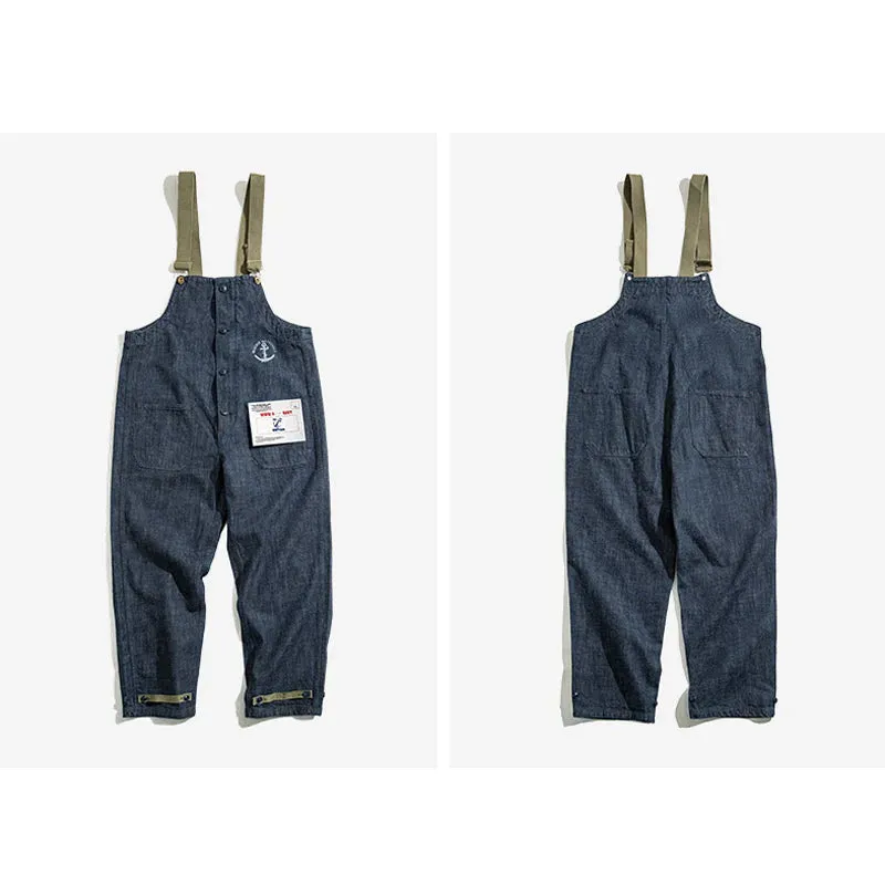 Retro Navy Deck Overalls