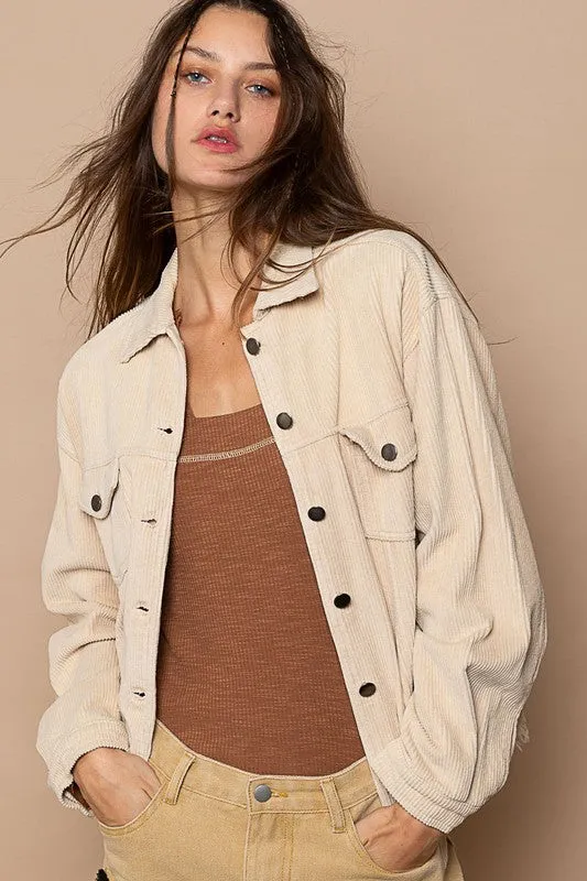 Retro Ribbed Corduroy Jacket