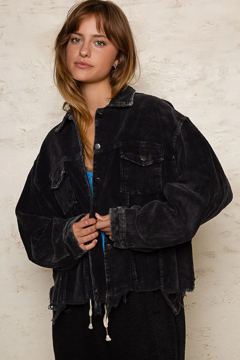 Retro Ribbed Corduroy Jacket