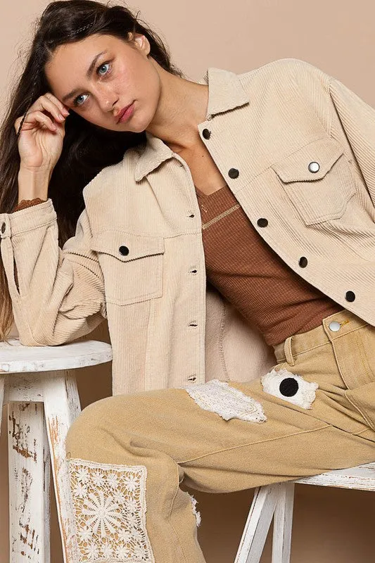 Retro Ribbed Corduroy Jacket