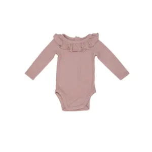 Rib Ruffle Collar Bodysuit
