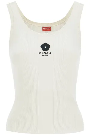 ribbed knit tank top with spaghetti straps FE62PU4733LG WHITE