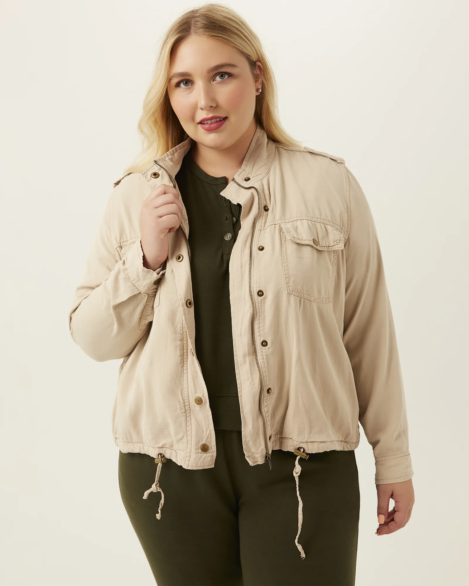 Rina Utility Jacket | Tan