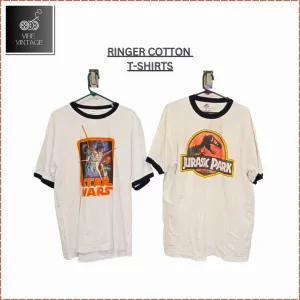 RINGER COTTON T-SHIRTS (BUNDLE 1) - 40 PCS
