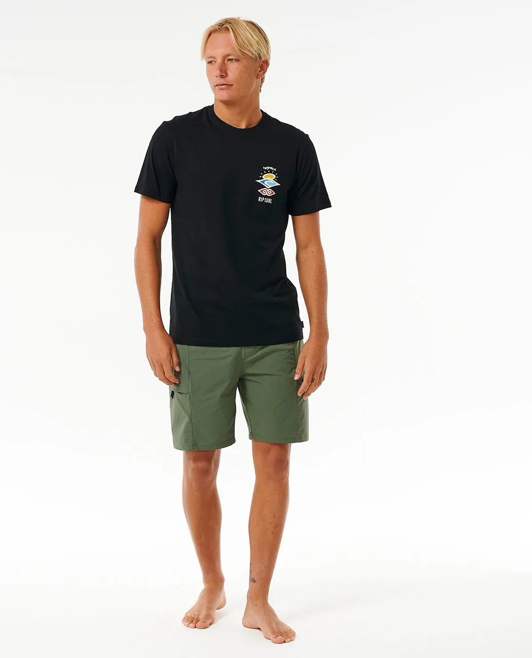 Rip Curl Mens Boardwalk Buckled Volley Cargo Shorts