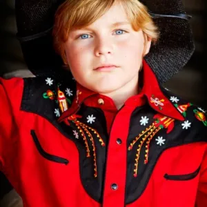 rockmount Atomic Cowboy Red Western Shirt