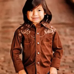 Rockmount Floral Cocoa and Tan Western Shirt