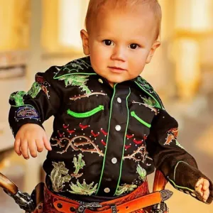 Rockmount Kids Wagon Black Western Shirt - Style #8755