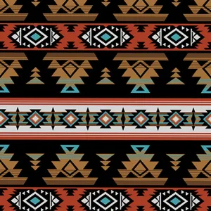 Rockmount Unisex Native Print Black 100% Cotton Bandana