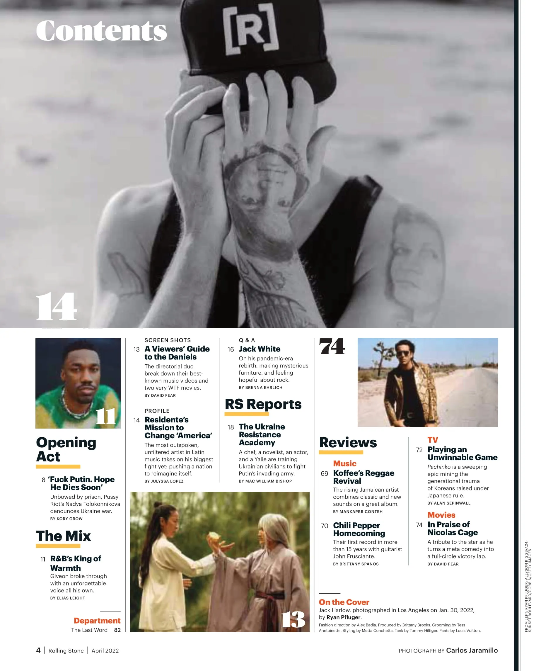 Rolling Stone - April 2022: Jack Harlow Is Watching The Throne, 10 Ways To Fight The Climate Crisis, Jeff Zucker's Bad News, U.S. Vets In Ukraine, Secret World Of Private Gigs, Miranda Lambert & More!