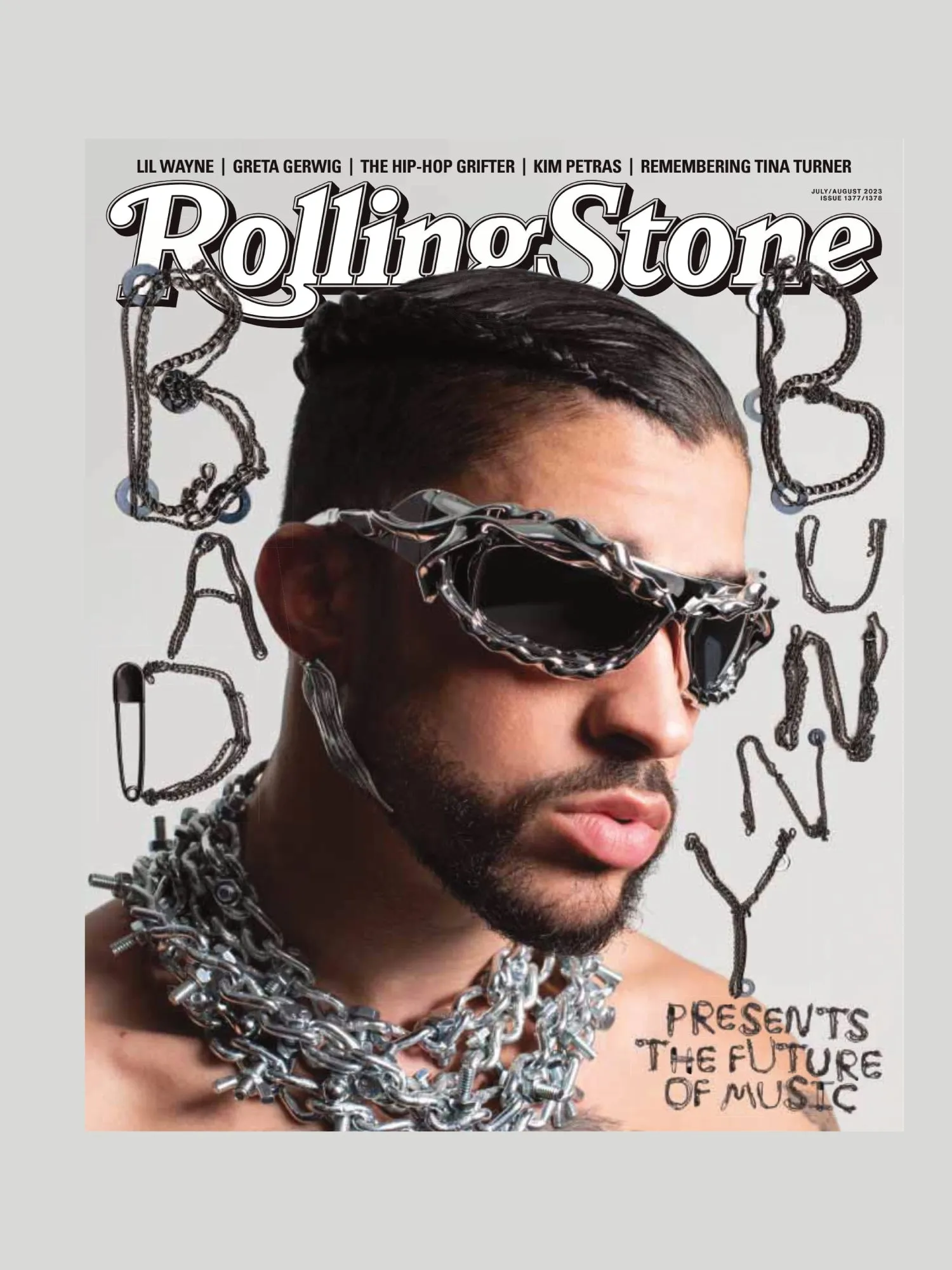 Rolling Stone - July & August 2023: Bad Bunny Presents The Future Of Music, AI Music Battles Brewing, The Power Of Snippets, What's Next For F.N.F. Star GloRilla, 25 Artists Rewriting The Rules & More