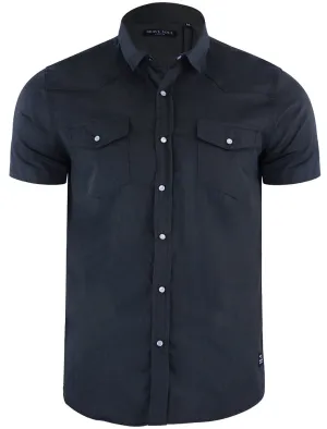 Romer Short Sleeve Shirt with Military Pockets in Navy