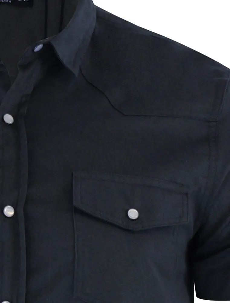 Romer Short Sleeve Shirt with Military Pockets in Navy