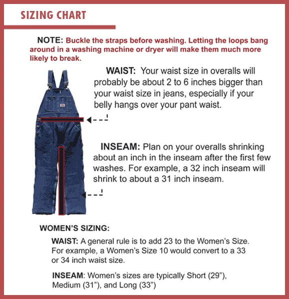 Round House Bibs #907 Low Back Denim Overalls