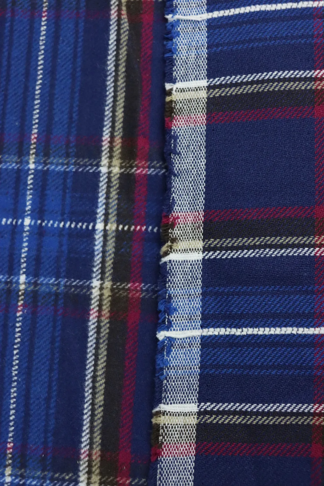 Royal/Ivory/Black/Magenta/Cream Plaid Flannel
