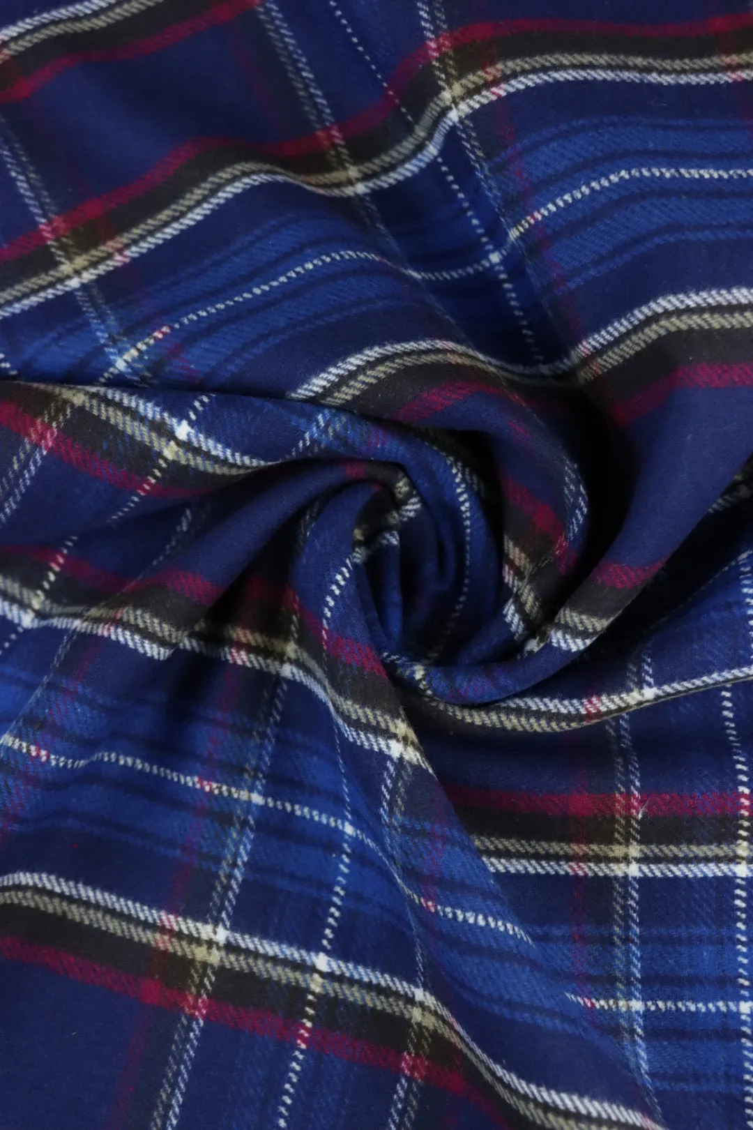 Royal/Ivory/Black/Magenta/Cream Plaid Flannel