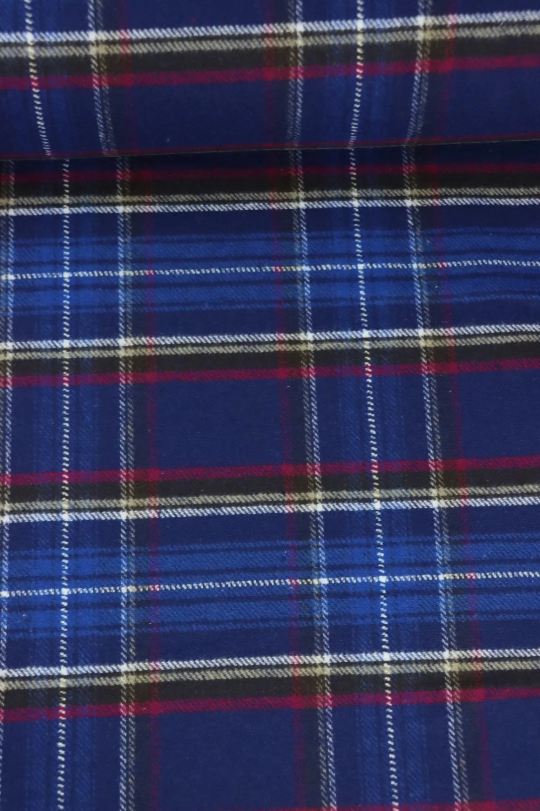 Royal/Ivory/Black/Magenta/Cream Plaid Flannel