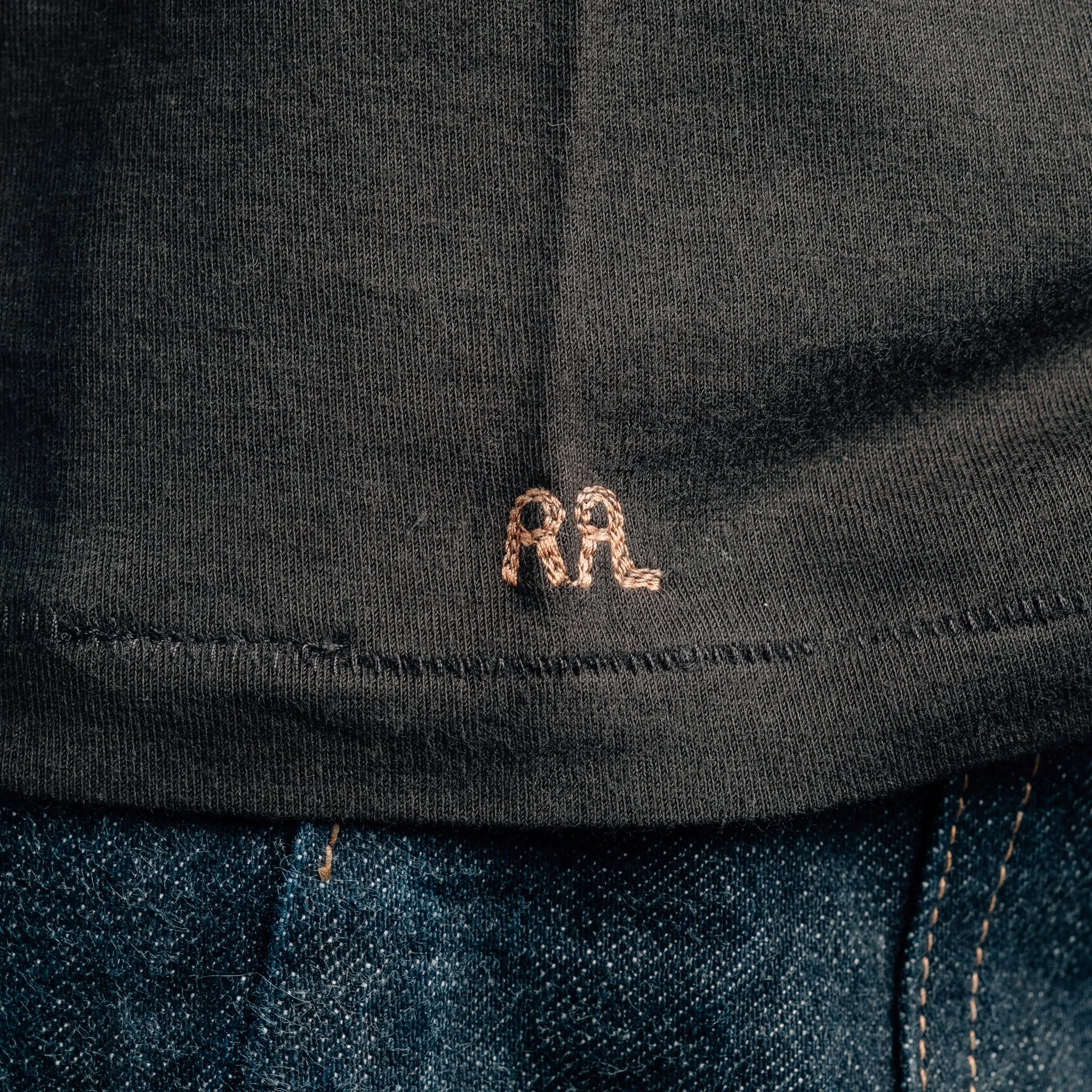 RRL Cotton Jersey Pocket T-Shirt Faded Black Canvas