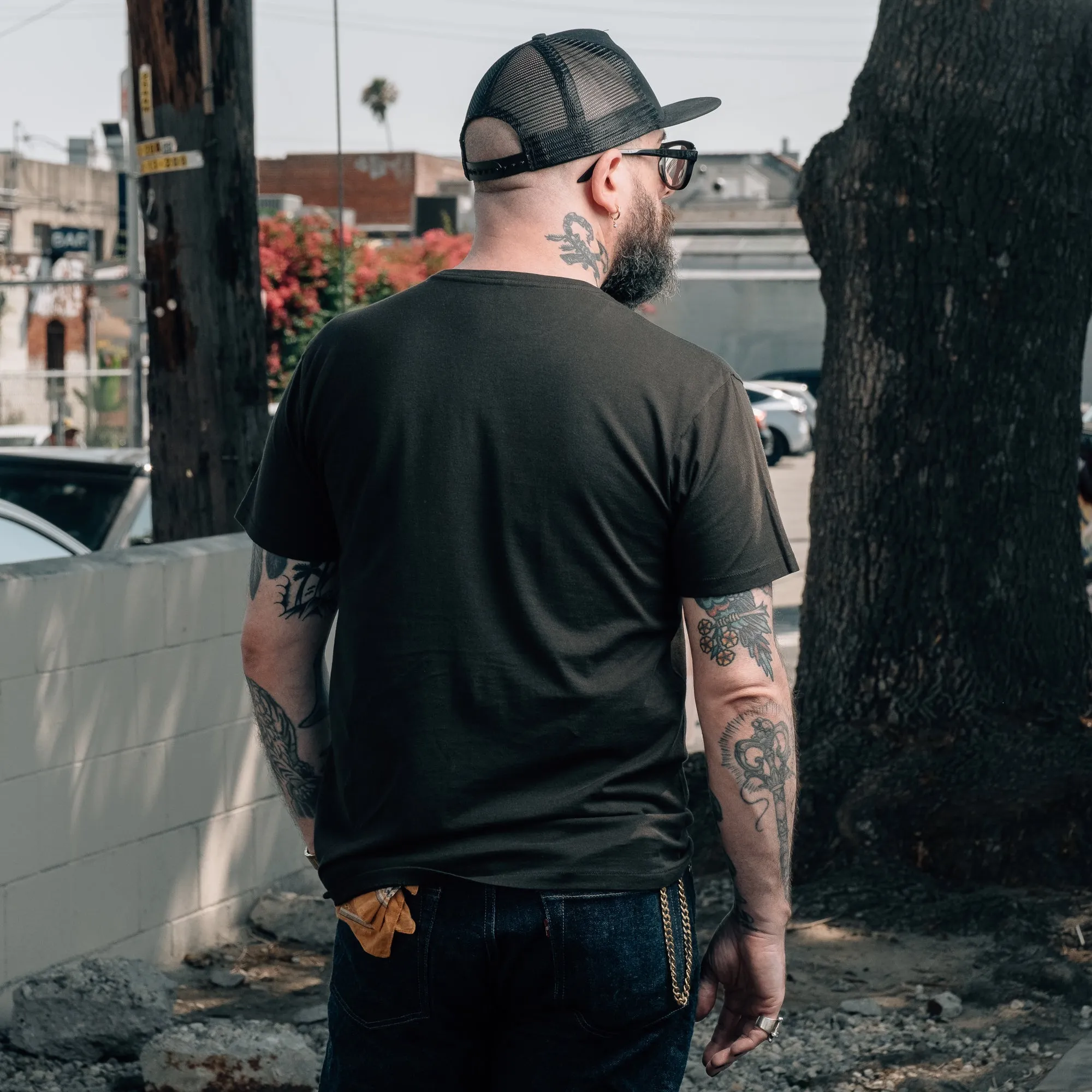 RRL Cotton Jersey Pocket T-Shirt Faded Black Canvas