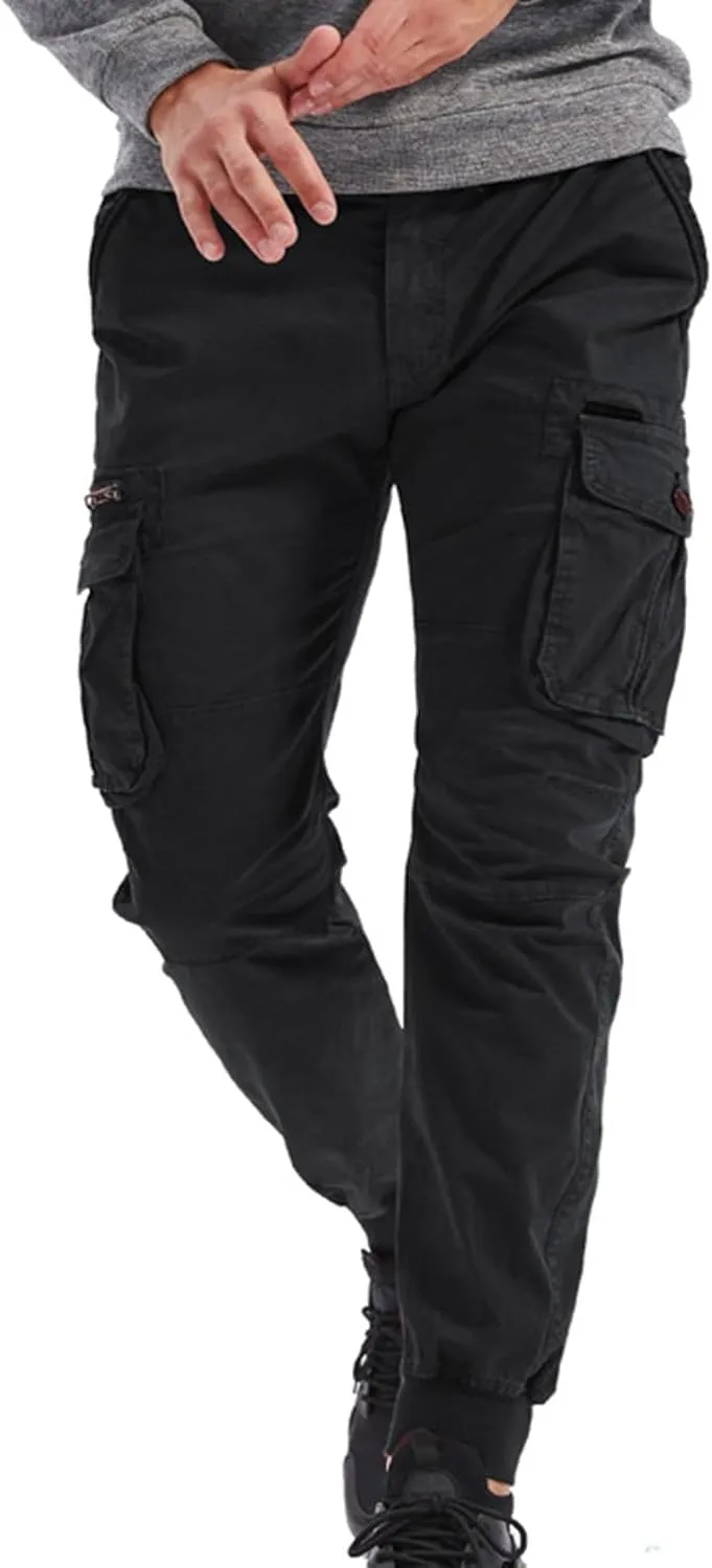 RTRDE Men's Cargo Pants Casual Fashion Pants Loose Straight Leg Pant Pants, 29-40
