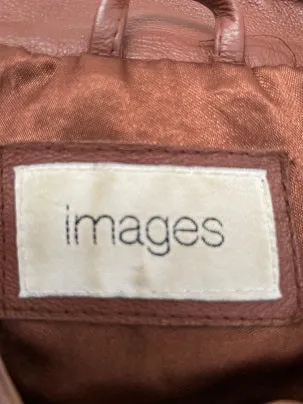 Rubynee Vintage y2k TAN LEATHER BIKER JACKET