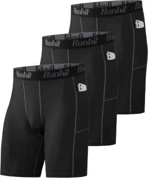 Runhit Compression Shorts Men Underwear Spandex Running Shorts Workout Athletic