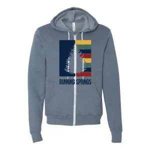 Running Springs Striped Tree - Zip-up Hoodie
