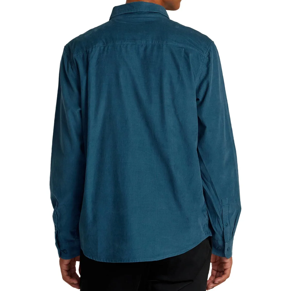 RVCA Freeman Cord Long Sleeve Shirt - Duck Blue