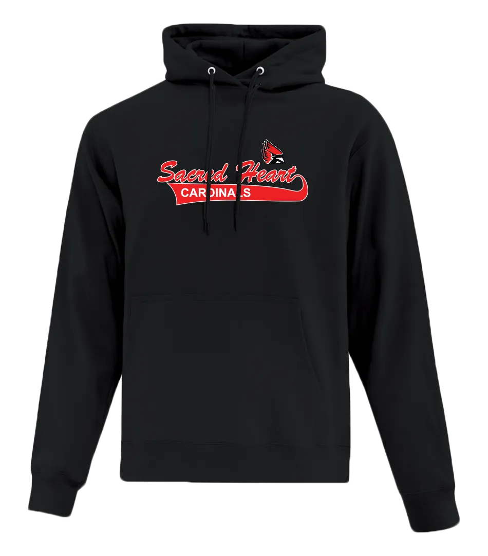 Sacred Heart Youth Cotton Pull Over Hooded Sweatshirt with Applique Logo
