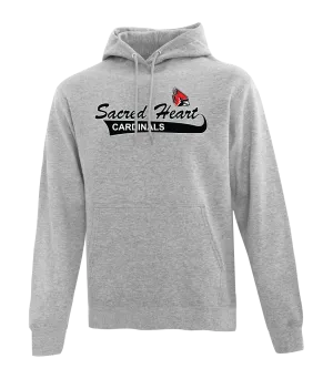 Sacred Heart Youth Cotton Pull Over Hooded Sweatshirt with Applique Logo
